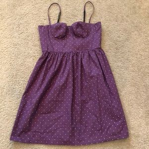 Adorable purple polka dot dress